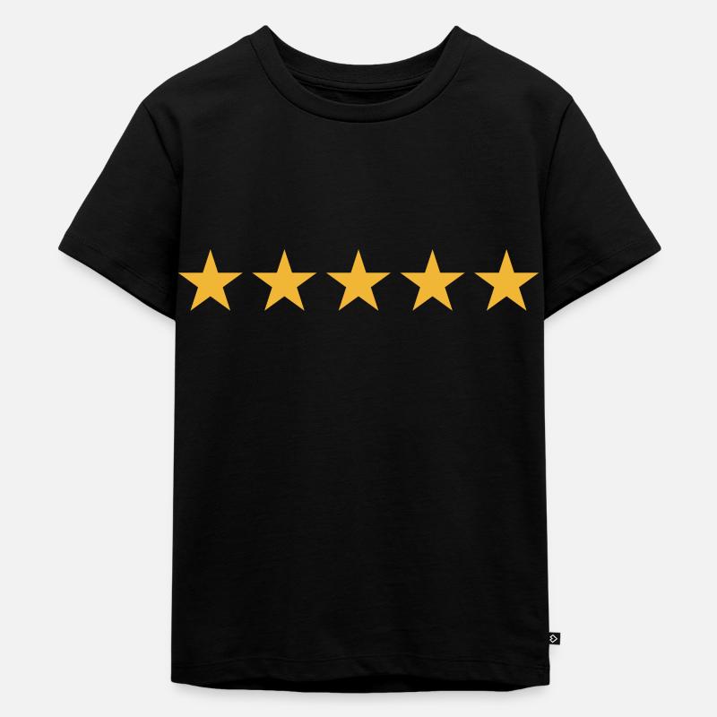 5 stjerner anmeldelse - 5 stjerner anmeldelse tom - Premium økologisk T-shirt til børn - sort