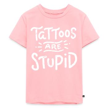 Tattoo Hater - Kinder Premium Bio T-Shirt - Rosa - Vorne - AI Model Kid Female (0cm)