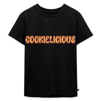 Cookielicious - Christmas Chocolate Cookie - Kids Premium Organic T-Shirt - black - Front - Mikhail (115cm)