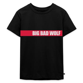 big bad wolf quote - Kids Premium Organic T-Shirt - black - Front - Mikhail (115cm)
