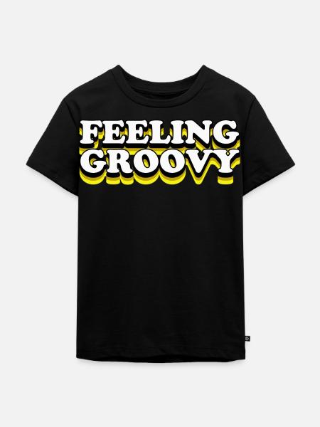 Feeling Groovy - Kinder Premium Bio T-Shirt - Schwarz