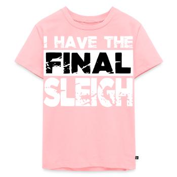 Blagues sur les cadeaux de chambre à coucher cool sous l’arbre - T-shirt Premium bio Enfant - rose - Devant - AI Model Kid Female (0cm)