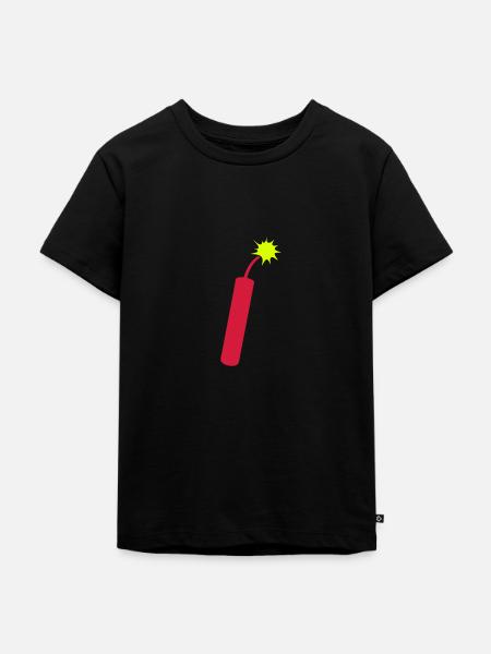 Dynamit Docht Lichter 1206 - Kinder Premium Bio T-Shirt - Schwarz