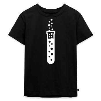Chemie Reagenzglas Geschenk Chemiker, Laborant - Kinder Premium Bio T-Shirt - Schwarz - Vorne - Mikhail (115cm)