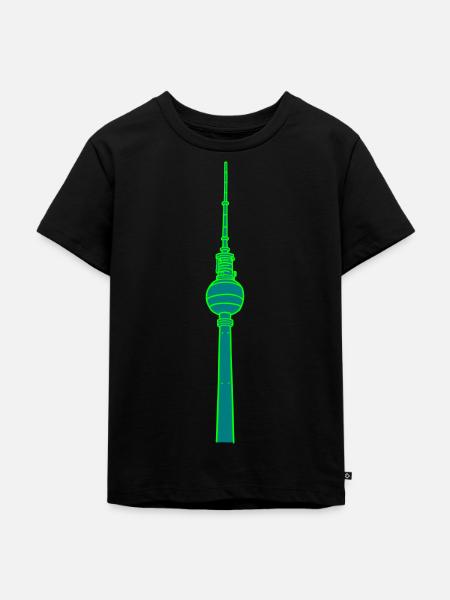 Fernsehturm Berlin 2 - Kinder Premium Bio T-Shirt - Schwarz