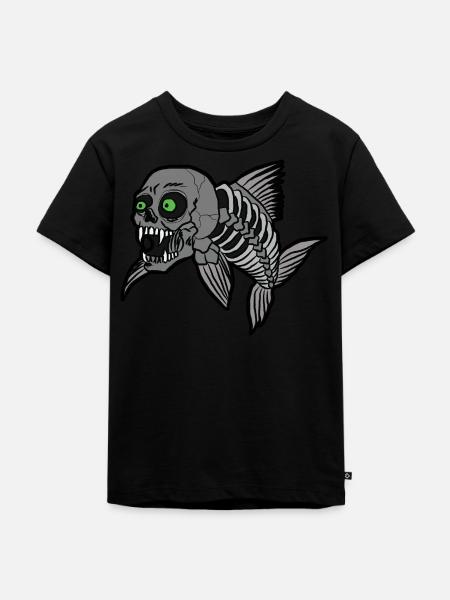 Fischgraete - Kinder Premium Bio T-Shirt - Schwarz
