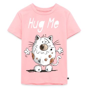 Hug Me Cat - Kids Premium Organic T-Shirt - rose - Front - AI Model Kid Female (0cm)
