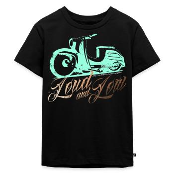 Simson Schwalbe KR51 - Loud and Low - Kinder Premium Bio T-Shirt - Schwarz - Vorne - Mikhail (115cm)