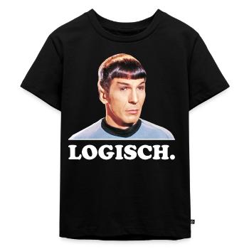 Star Trek Spock Logisch - Kinder Premium Bio T-Shirt - Schwarz - Vorne - Mikhail (115cm)