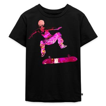 skater skateboarder Jugend TeenagerFreestyle sport - Kinder Premium Bio T-Shirt - Schwarz - Vorne - Mikhail (115cm)