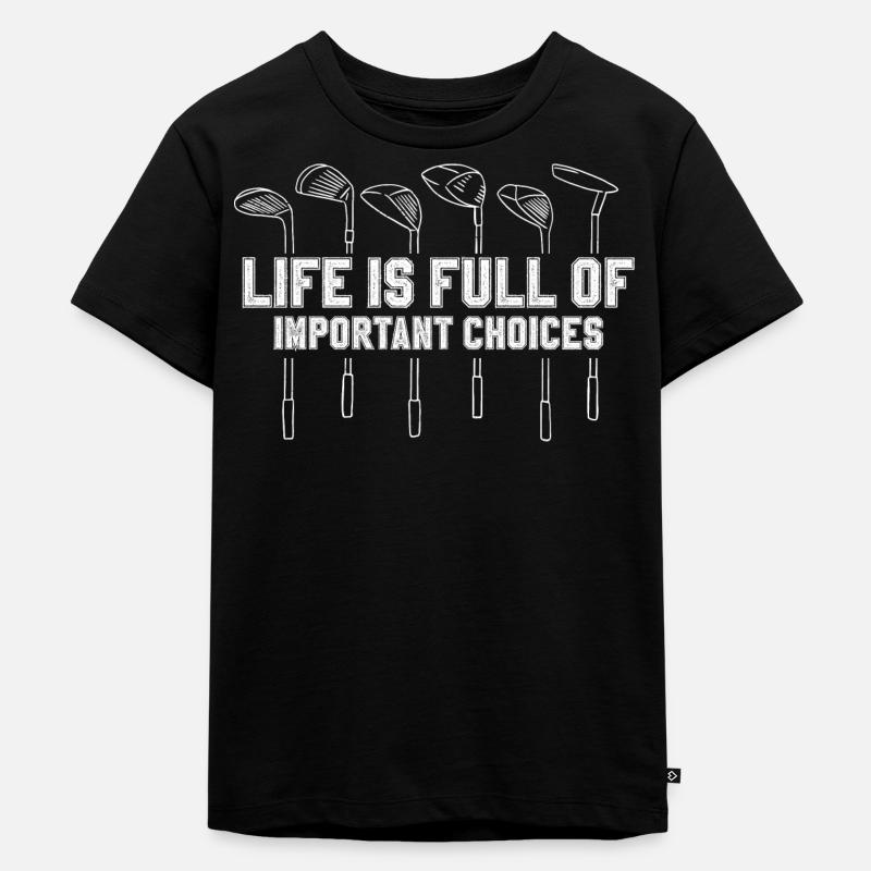 Golf Golfschläger - Kinder Premium Bio T-Shirt - Schwarz