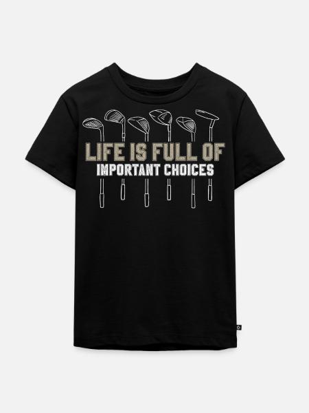 Golf Golfschläger - Kinder Premium Bio T-Shirt - Schwarz