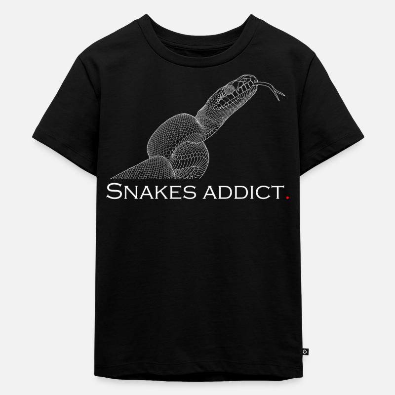 Schlangensüchtig - Kinder Premium Bio T-Shirt - Schwarz