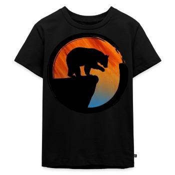 Bear Sunset Silhouette - T-shirt Premium bio Enfant - noir - Devant - Mikhail (115cm)