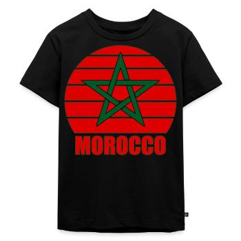 Marokko Star Marokko - Kinder Premium Bio T-Shirt - Schwarz - Vorne - Mikhail (115cm)