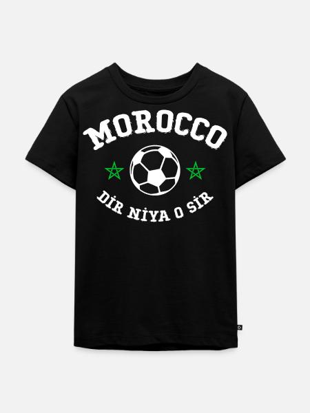 Marokko Fuß - Kinder Premium Bio T-Shirt - Schwarz