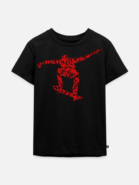 Skateboard Skate Skater - Kinder Premium Bio T-Shirt - Schwarz