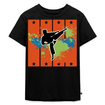 Karaté Temps Libre Cadeau Karatéka Sport de Combat - T-shirt Premium bio Enfant - noir - Devant - Mikhail (115cm)