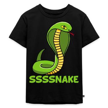 Schlangen-Manga - Kinder Premium Bio T-Shirt - Schwarz - Vorne - Mikhail (115cm)