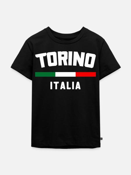 Turin Italien - Kinder Premium Bio T-Shirt - Schwarz