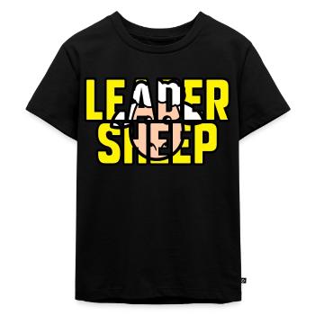 Führschafe - Kinder Premium Bio T-Shirt - Schwarz - Vorne - Mikhail (115cm)