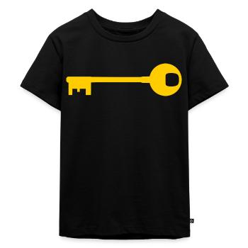 Ein Schlüssel - Kinder Premium Bio T-Shirt - Schwarz - Vorne - Mikhail (115cm)