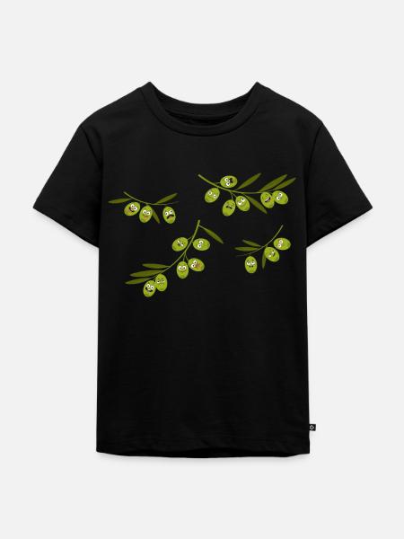 Olive - Kinder Premium Bio T-Shirt - Schwarz