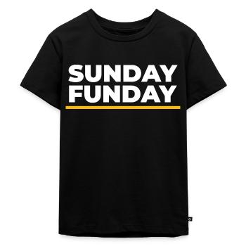 Sunday Funday Shirt - Kids Premium Organic T-Shirt - black - Front - Mikhail (115cm)