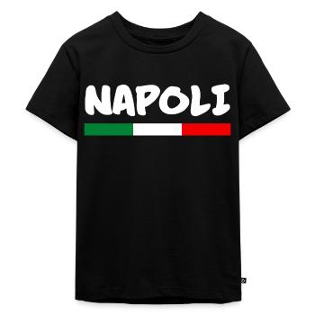 NEAPEL NEAPEL ITALIEN ITALIEN - Kinder Premium Bio T-Shirt - Schwarz - Vorne - Mikhail (115cm)