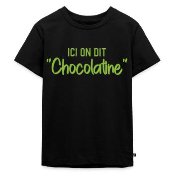 Ici On Dit Chocolatine - T-shirt Premium bio Enfant - noir - Devant - Mikhail (115cm)