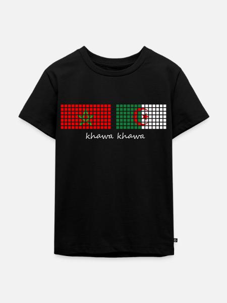 Marokko Algerien - Kinder Premium Bio T-Shirt - Schwarz