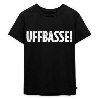 UFFBASSE! UFFBASSE | DIALEKT HESSISCH PFÄLZISCH - Kinder Premium Bio T-Shirt - Schwarz - Vorne - Mikhail (115cm)