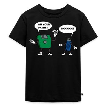 Clé USB cadeau technologie informatique - T-shirt Premium bio Enfant - noir - Devant - Mikhail (115cm)