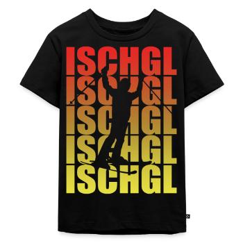 Ischgl Skiurlaub - Kinder Premium Bio T-Shirt - Schwarz - Vorne - Mikhail (115cm)
