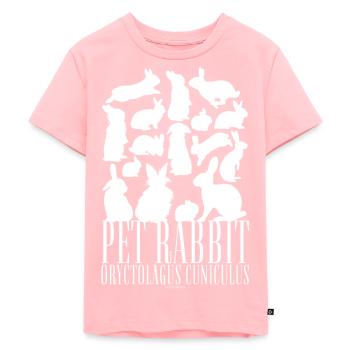 Conejo mascota - Camiseta ecológica prémium para niños - rosa - delante - AI Model Kid Female (0cm)