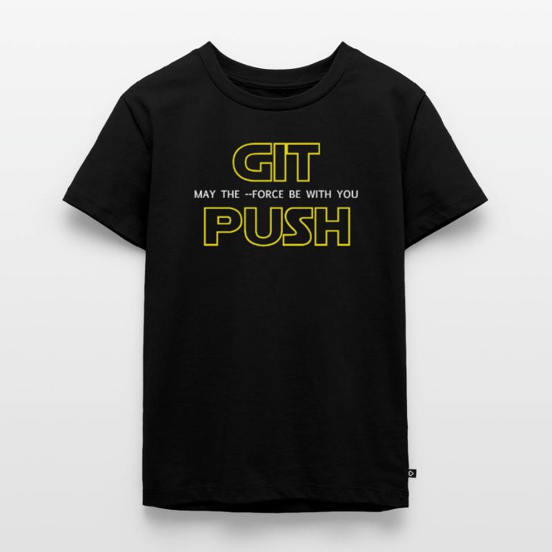 Git Push Nerd Developer Programmierer Entwickler Kinder Premium Bio T-Shirt
