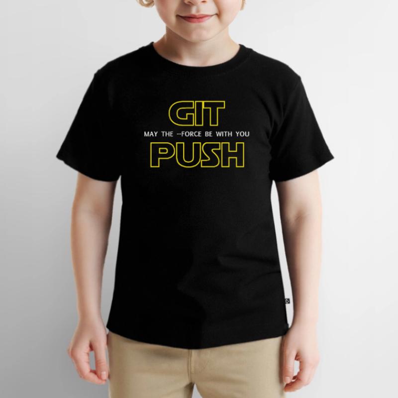 Git Push Nerd Developer Programmierer Entwickler Kinder Premium Bio T-Shirt