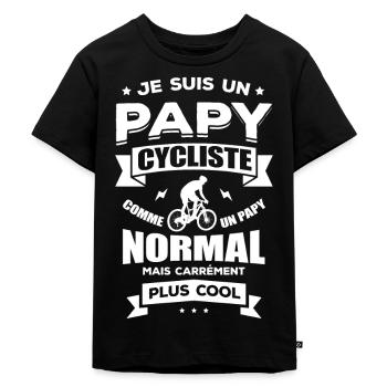 PAPY CYCLISTE - T-shirt Premium bio Enfant - noir - Devant - Mikhail (115cm)