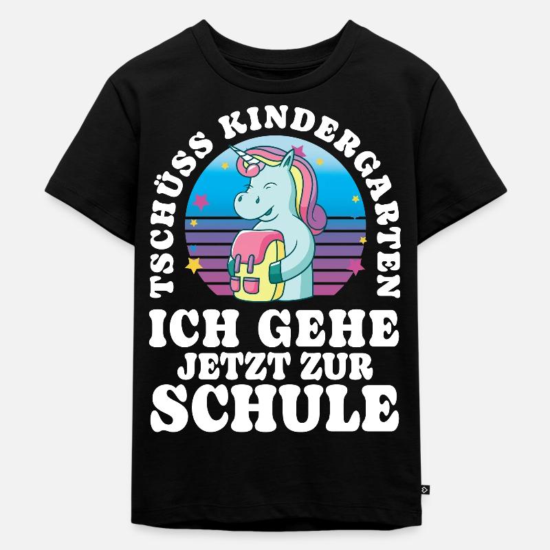 Einschulung 07 Zeichenfläche 15 - Kinder Premium Bio T-Shirt - Schwarz