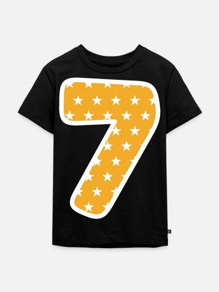 Sieben - Kinder Premium Bio T-Shirt - Schwarz