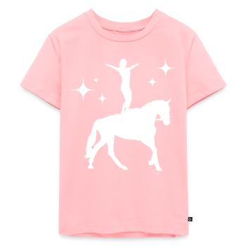 Voltigieren - Kinder Premium Bio T-Shirt - Rosa - Vorne - AI Model Kid Female (0cm)