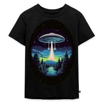 Aliens - Kinder Premium Bio T-Shirt - Schwarz - Vorne - Mikhail (115cm)