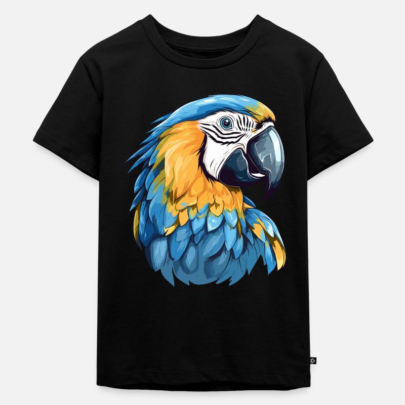 Ara bleu-or - T-shirt Premium bio Enfant - noir