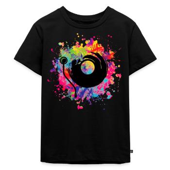 DJ Vinyl Music - T-shirt Premium bio Enfant - noir - Devant - Mikhail (115cm)