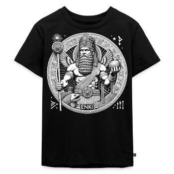 Joint rond Enki - T-shirt Premium bio Enfant - noir - Devant - Mikhail (115cm)