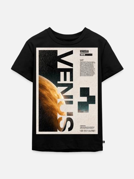 Venus Orbit Abstract Poster - Kinder Premium Bio T-Shirt - Schwarz
