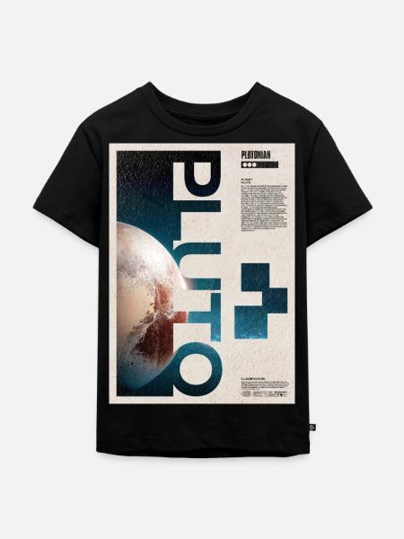 Plutonian Orbit Poster - Kinder Premium Bio T-Shirt - Schwarz