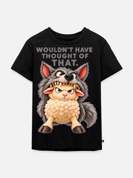 Schaf als Wolf verkleidet. - Kinder Premium Bio T-Shirt - Schwarz