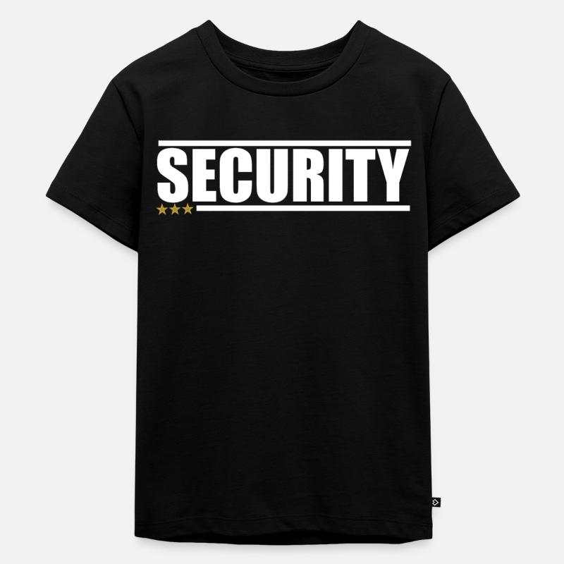 SECURITY - Kinder Premium Bio T-Shirt - Schwarz