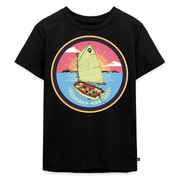 Optimist - Kinder Premium Bio T-Shirt - Schwarz - Vorne - Mikhail (115cm)
